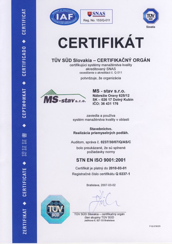 Certifikát